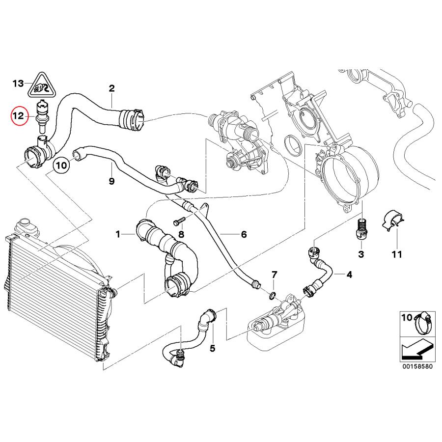 【febi bilstein】 水温センサー(電動ファンスイッチ) [BMW,7シリーズ,E38 / 13621433077,30645] | BMW | 02