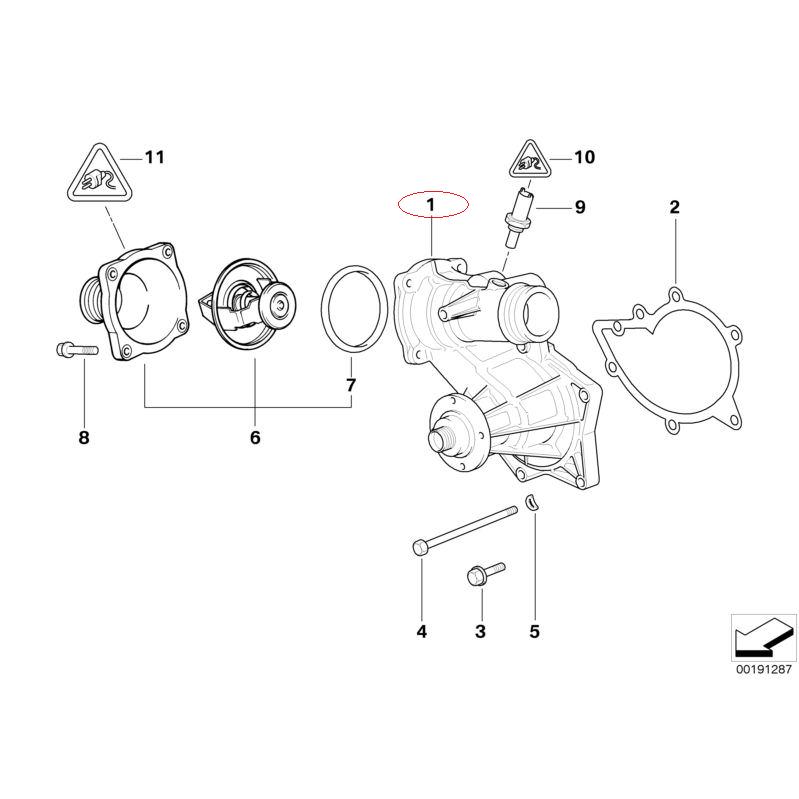 【Saleri SIL】 ウォーターポンプ　[インペラー: 強化プラスチック] [BMW,7シリーズ,E38 / 11510393336,11511713266,PA1227] | BMW | 01
