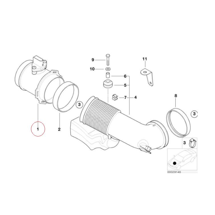 【BOSCH】 エアマスセンサー [BMW,7シリーズ,E38 / 13621433567,0280217814] | BOSCH（DIY、工具） | 01