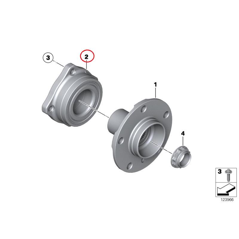 【febi bilstein】 リアハブベアリング ユニット [BMW,5シリーズ,E39 / 33411095652,33411095654,33411093725,12180]の画像