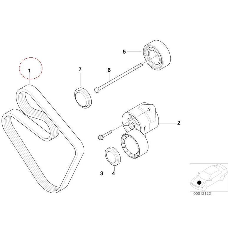 【CONTITECH】 V-ベルト 6PK1538mm [BMW,3シリーズ,E46 / 11287636379,11281706545,6PK1538] | BMW | 01
