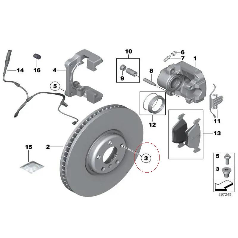 【febi bilstein】 リアコーテッドブレーキディスクセット [BMW,X6シリーズ,E71,E72 / 34216868940,34216771970,36386] | BMW | 03