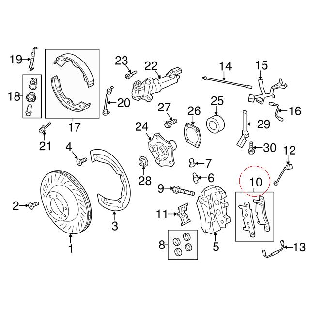 【JURID WHITE】 リアセラミックブレーキパッド(低ダスト) [BMW,X6シリーズ,E71/E72 / 34216761285,34216753850,34216758870,573228JC] | BMW | 01