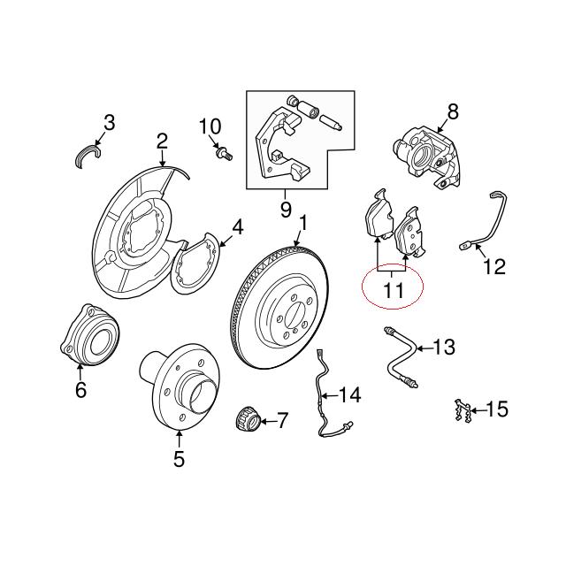 【JURID WHITE】 リアセラミックブレーキパッド(低ダスト) [BMW,X6シリーズ,E71/E72 / 34216768471,34216757536,34116763305,571991JC] | BMW | 01