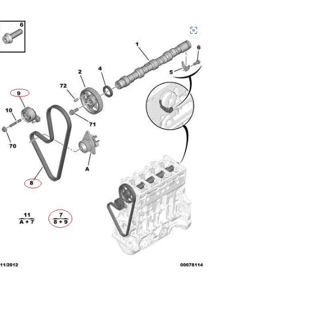 【Saleri SIL】 タイミングベルト&ウォーターポンプ SuperKit [CITROEN,シトロエン,BX / 1201.E3,0831.Q4,K2PA511P]｜yellowmagic｜02