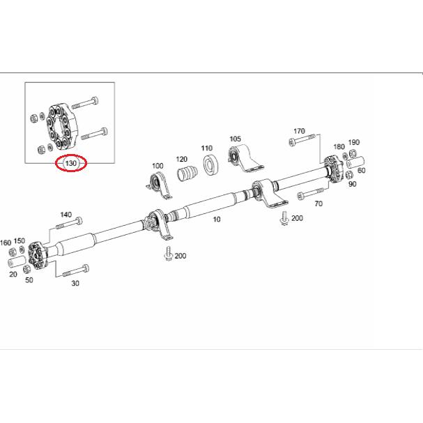 【febi bilstein】 プロペラシャフトジョイントディスク [Benz,ベンツ,Eクラス,S212/A207 / 0004110200,2034100215,21193]の画像