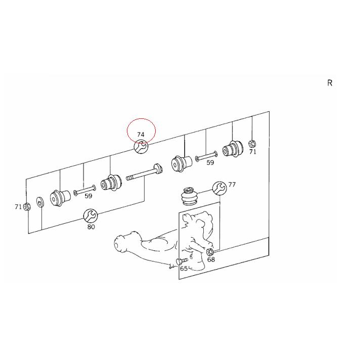【febi bilstein】 ロワーアームブッシュセット(前期) [Benz,ベンツ,Eクラス,W124 / 1243300575,1243300275,08561]の画像