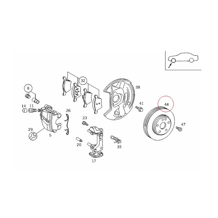 Mercedes-Benz 【Febi bilstein】 ロントコーテッドブレーキディスクセット [Benz,ベンツ,SLKクラス,R170 ...