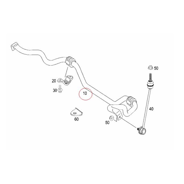 Mercedes-Benz 【純正】 フロントスタビライザー(センターブッシュ付 