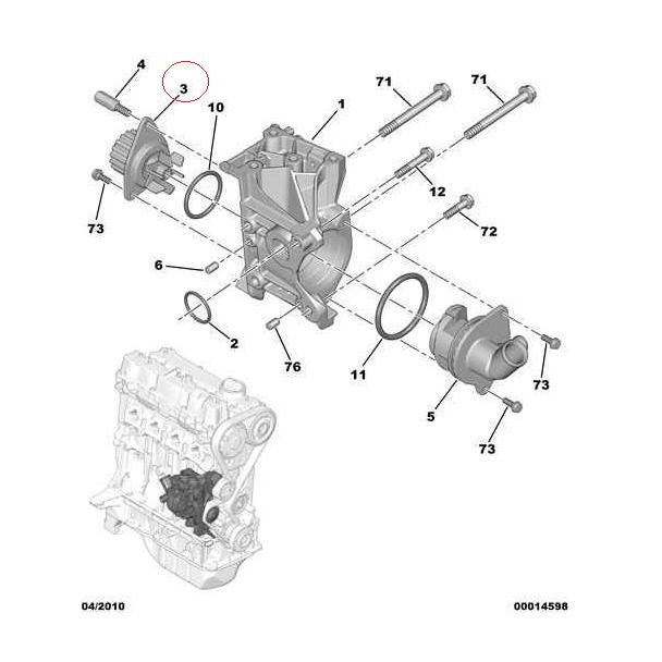 SIL ウォーターポンプ PA1460 Peugeot用 assistone1_11517648827-4