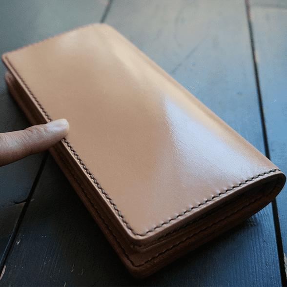 昭南皮革 長財布 財布 メンズ ロングウォレット ヌメ革 ベンズ 経年