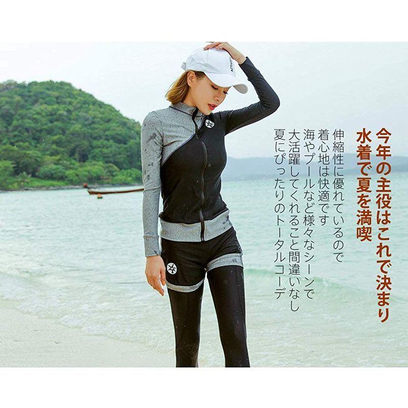 最新最全の レディース ラッシュガード 長袖 フィットネス水着 体型カバー4点 5点セット Xxl 16女 Supplystudies Com