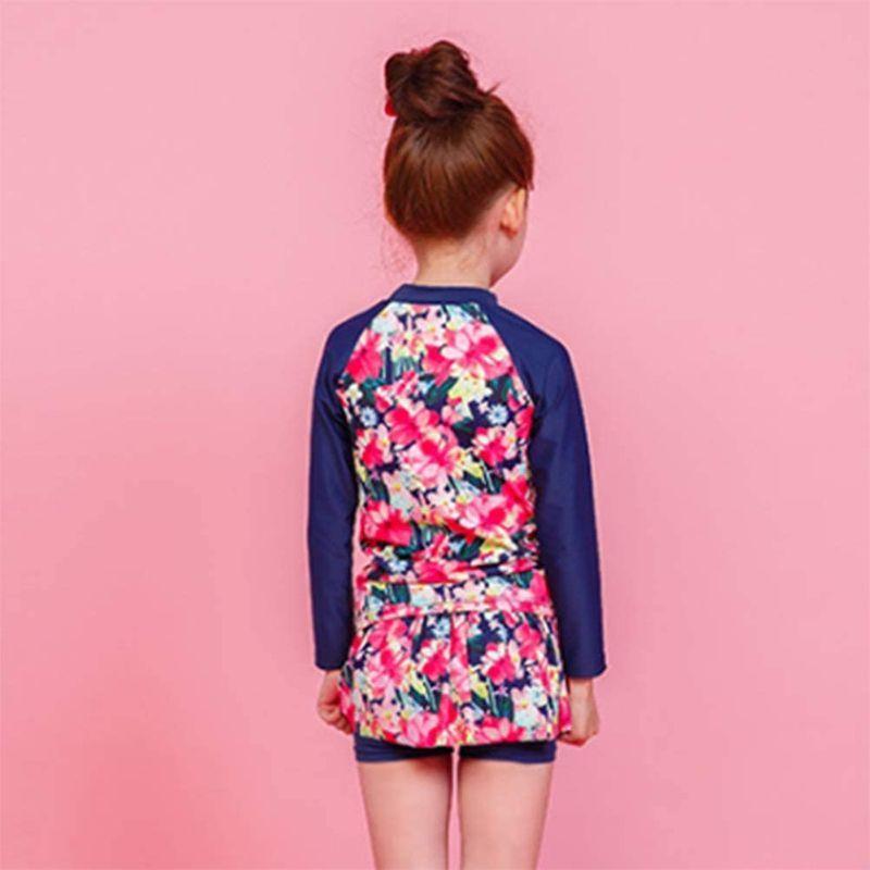 全店販売中 Ymgot キッズ 水着 女の子 セパレート 長袖 ベビー 花柄 3点セット スイムウェア 4 85 95cm Cisama Sc Gov Br