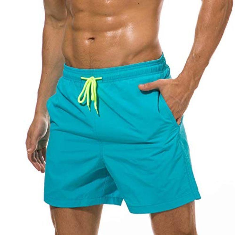 853円 人気ブランドの Muxuryee 水着 メンズ ハーフパンツ インナー付き サーフパンツ 大きいサイズ 無地 シンプル 海パン 人気 ビーチパンツ おしゃれ