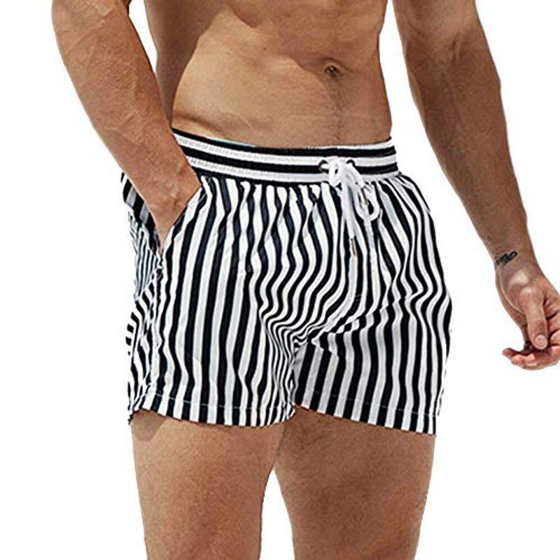保証 ストライプ メンズ 水着 迷彩 サーフパンツ 海パン ローライズ 水着インナー メッシュ トランクス ビーチパンツ 男性用 トレーニ Cisama Sc Gov Br
