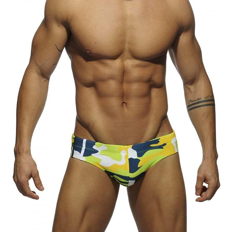 本物の Sat Night Jp メンズ ビキニブリーフ型 スイムウェア 男性 水着 迷彩 野性 ローライズ 全5色 M 黄色 Babylonrooftop Com Au