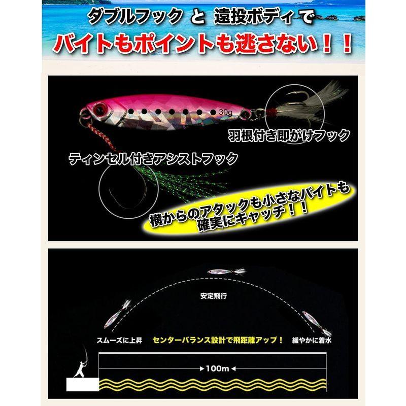 話題の人気 Wind Rise メタルジグ セット ５個セット ケース付き g 30g 40g 青物 タチウオ ヒラメ ジギング センターバランス Champagne Dissaux Brochot Com