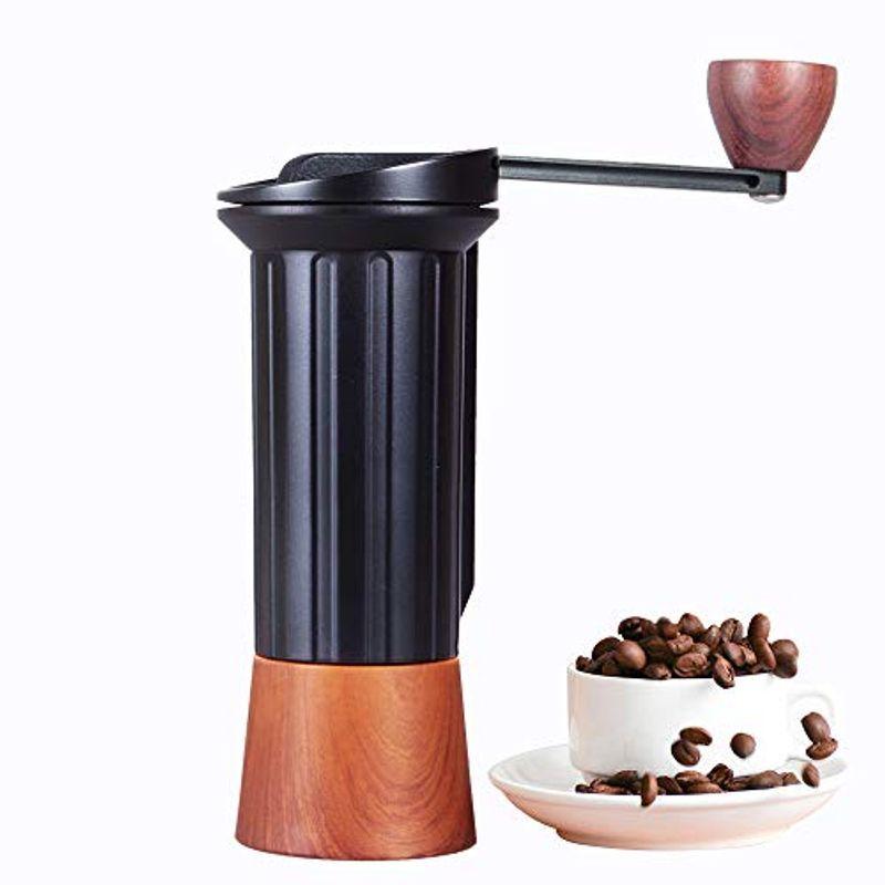 素晴らしい価格 Ktstar コーヒーミル 手動 ステンレスの刃 手入れも簡単 ハンドルを隠す 20g 1-3人分 手挽きコーヒーミル
