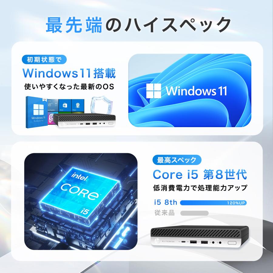 ProDesk 【中古PC】ミニPC HP Prodesk 800G4 DM 超小型 デスクトップ