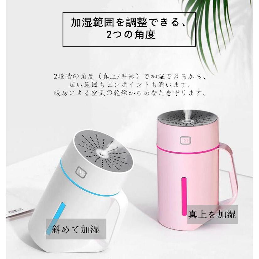 加湿器 卓上 オフィス 超音波加湿器 USB加湿器 ミニ加湿器 USB接続 ミニ 車載 加湿機 車用 卓上 オフィス デスク 軽量 細微 寝室 子供部屋 乾燥防止｜yellowtiger-store｜05