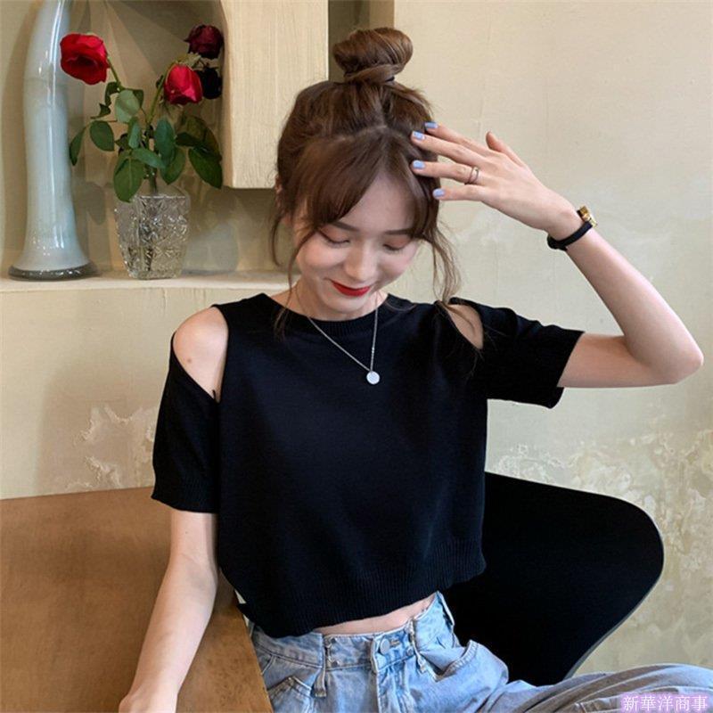 韓国 原宿系 レディース ファッション 肩出し オフショルダー 半袖 Tシャツ カットソー カラフル ダンス 衣装 派手 カワ な 服 個性的 かわいい F Txn80 Yen 新華洋商事 通販 Yahoo ショッピング