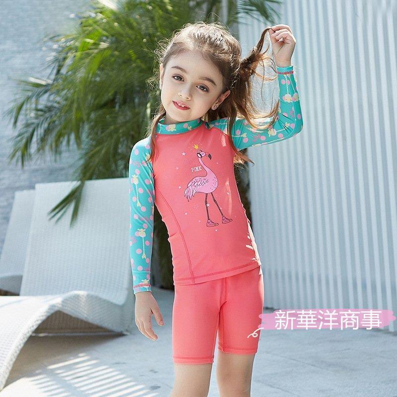 子供 水着 キッズ 女の子 2点セット 水着 キッズ ベビー ジュニア 女児 長袖ラッシュガード ハーフパンツ セパレート かわいい おしゃれ 夏 L H813 新華洋商事 通販 Yahoo ショッピング