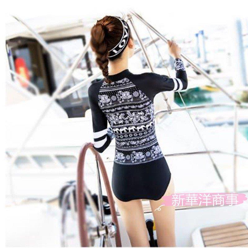 水着 レディース 体型カバー 韓国風 ワンピース スポーツ速乾 夏 長袖水着 サーフィン 海辺 ビーチ ラッシュガード おしゃれ フィットネス L W1214 新華洋商事 通販 Yahoo ショッピング