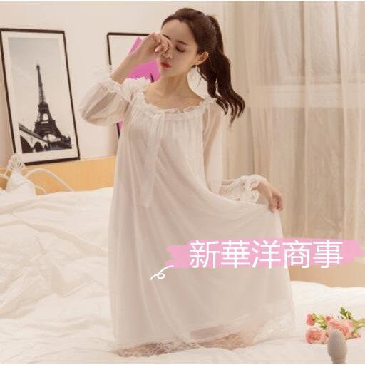 ネグリジェ レディース 春秋 姫 レース 膝丈ワンピース 大人 可愛い 長袖 部屋着 ローブ オシャレ ルームウェア パジャマ 2色 人気が高い