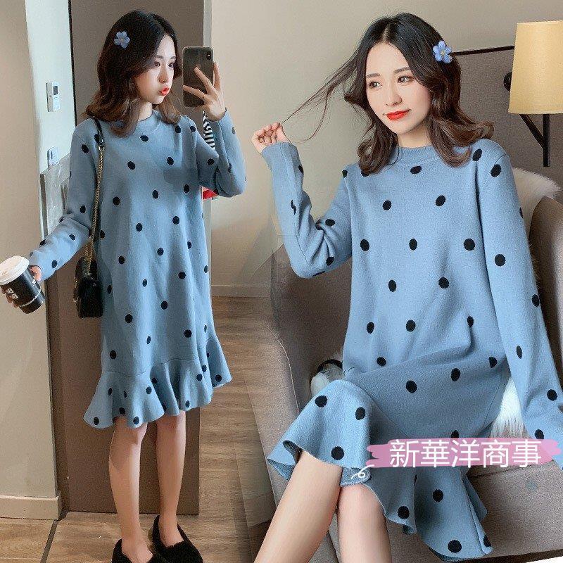 中華のおせち贈り物 柔らかニット水玉 授乳服 ワンピース マタニティ ワンピ おしゃれ ニットセーター 長袖 マタニティウエア 安い 冬 秋 服 マタニティ ワンピース サイズ ワンサイズ Www Theopengate Org Il