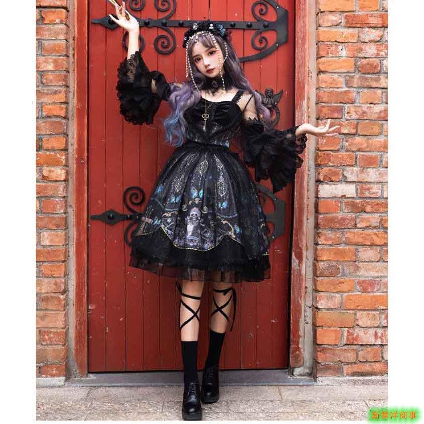 送料無料 ロリータ ゴスロリ ミディアム丈 ワンピース レディースファッション 可愛い 華麗 コスプレ衣装 レース 変装 蝶結び イベント衣装 ハロウィン 黒 欧風 驚きの値段 Kuljic Com