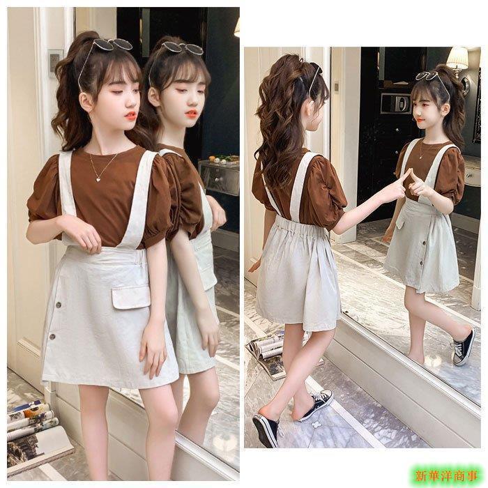 国産品 ウエア 子供服 夏服 上下セット 夏着 女の子 セットアップ 半袖 子供服 夏服 上下セット キッズ 夏着 女の子 セットアップ Tシャツ サスペンダースカート 半袖 スカート 膝丈上 可愛い コーデ 普段着 学生 レジャー デイリー Www Threeriversofs Com