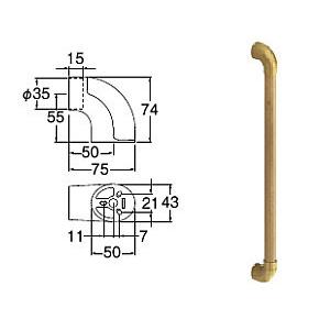 SANEI ブラケットエンド W591-3C-35 手すりパーツ サンエイ 取付簡単 DIY｜yentoyen｜02