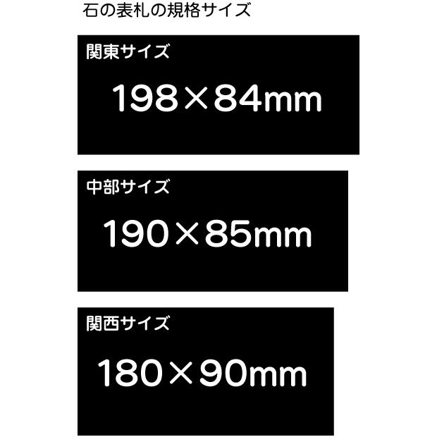 表札　黒御影石　浮き彫り　スタンダード