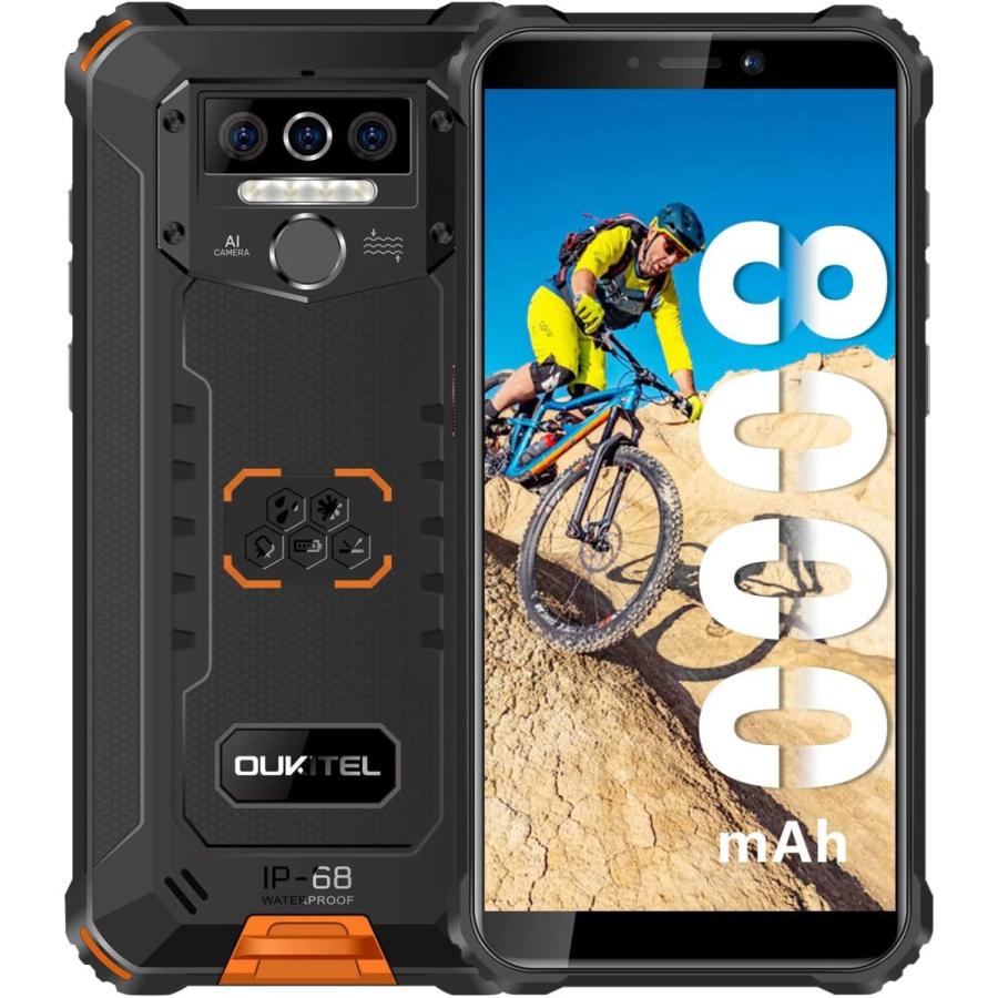 Oukitel Wp5 Pro Simフリースマートフォン 防水防塵耐衝撃スマホ8000mahバッテリー スマホ本体 4gb Ram 64gb Rom Weddingsatwork Com