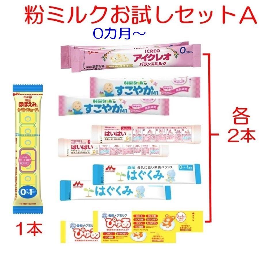 タイプA-11本入り メール便送料無料 赤ちゃん用 粉ミルク お試しセット