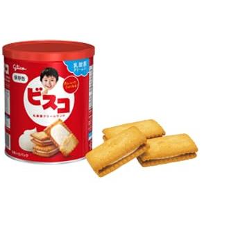 ビスコ保存缶単品 ／ 江崎グリコ ビスコ 保存缶 30枚 非常食 防災
