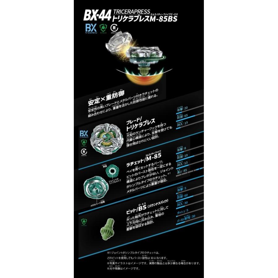 ベイブレード ベイブレードX ベイブレード X BX-44 トリケラプレスM-85BS + BX