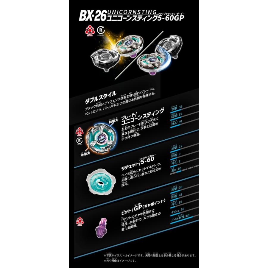 福袋 ／ タカラトミー ベイブレード X BYBLADE ブースター、ランダム5