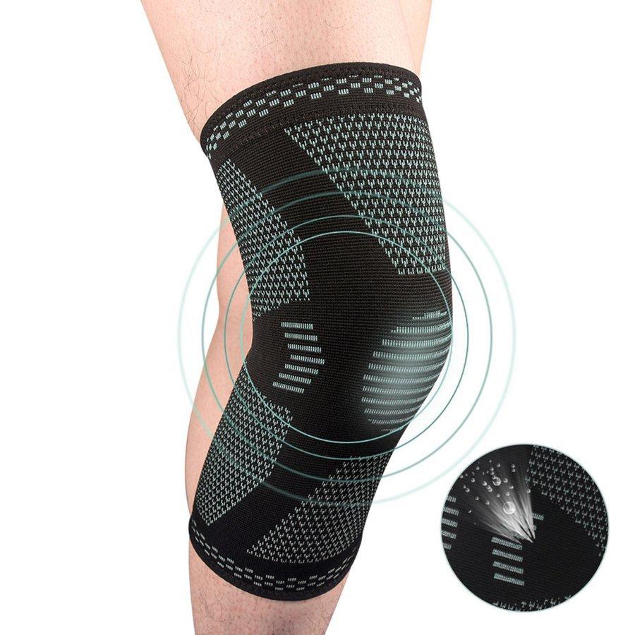 【SALE／63%OFF】 膝パッドナイロン膝スリーブ滑り止め膝蓋骨ブレースサポートプロテクターブラスクM 季節のおすすめ商品