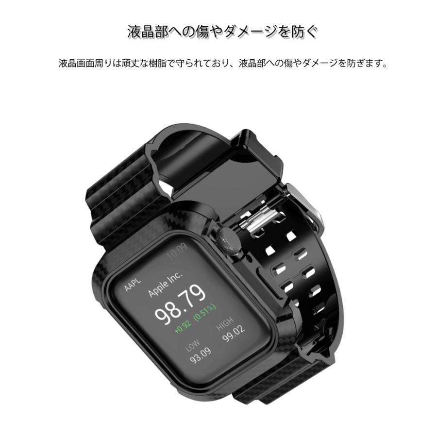 アップルウォッチ SE Series8 7 6 5 4 3 2 1 ベルト スポーツ Apple Watch バンド おしゃれ 44mm 40mm 42mm 38mm Series6 5 4 3 2 1 汎用 衝撃吸収 取り換え簡単｜yeti｜07