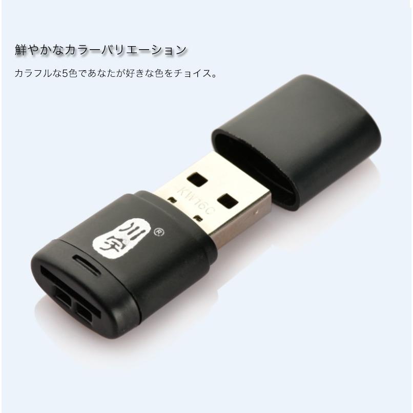 SDカードリーダー メモリカードリーダー USB2.0 マクロSD / microSD / microSDHC/microSDXC適用 カードリーダー ストラップ機能 |  | 06