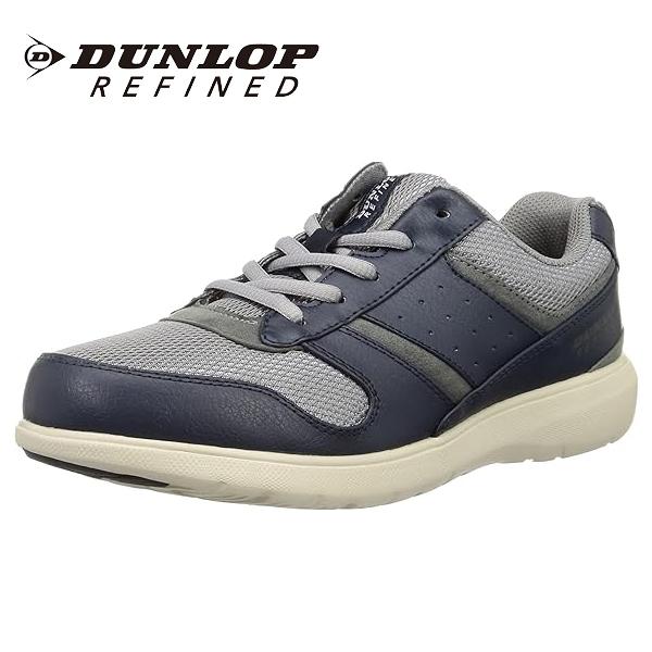 ダンロップ スニーカー メンズ シューズ 靴 紳士靴 幅広 軽量 運動靴 ウォーキング 紐 シューレース 4E DUNLOP リファインド DC1004 BOS | 