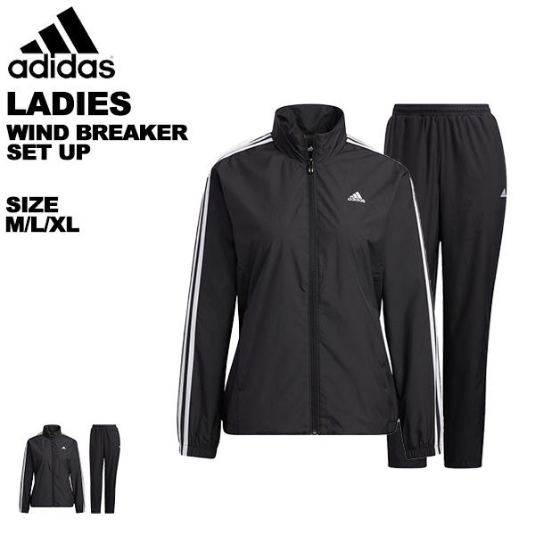 アディダス Adidas 限定価格セール レディース ウインドブレーカー 上下セット セットアップ 撥水加工 除湿 Jil40 Jil41 フルジップジャケット 防風