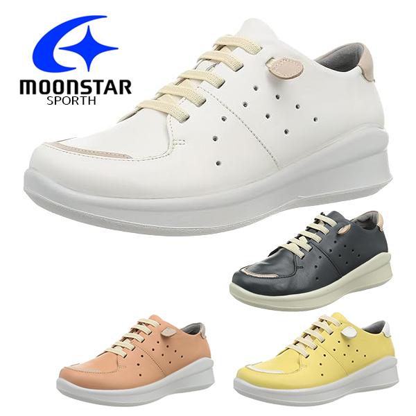 ムーンスター スポルス レディース 靴  外反母趾 コンフォート コンフォートシューズ 本革 革靴 4E 衝撃吸収 軽量 撥水加工 MOONSTAR SPORTH SP2000  BOS | 