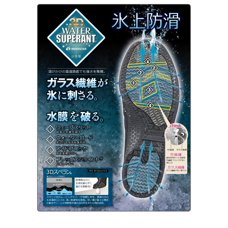 ムーンスター スポルス レディース 冬靴 モカシン 滑りにくい 国産 本