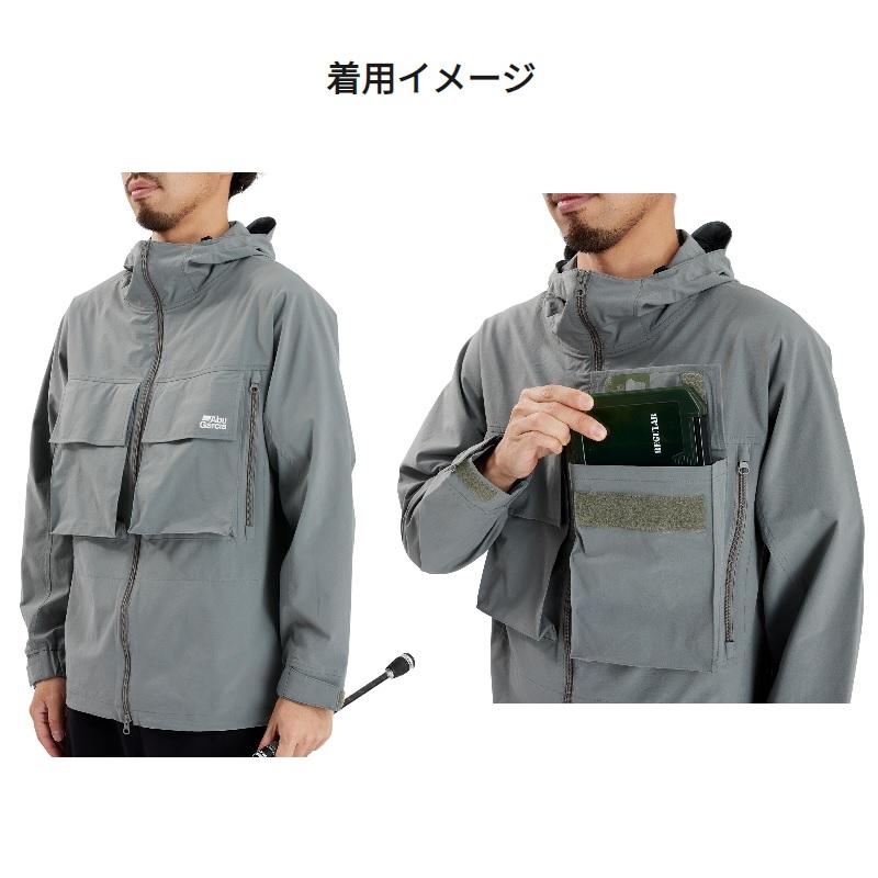 アブ ウォーターレジスタントフィッシングパーカー オリーブ XL : 釣具