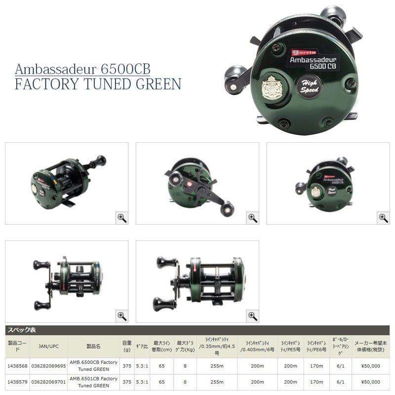 Abu Garcia（アブガルシア） アブ AMB.6501CB Factory Tuned Green（左