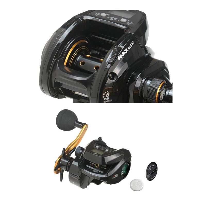 アブ MAX DLC BG / 船 両軸 リール カウンター付き 右巻き パワーギア