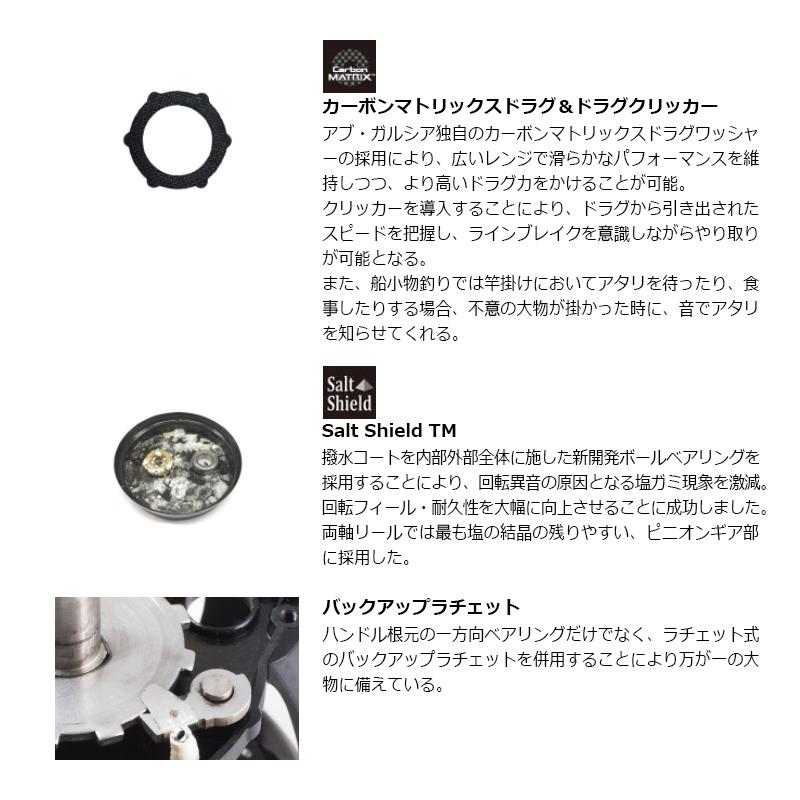 アブ MAX DLC BG / 船 両軸 リール カウンター付き 右巻き パワーギア