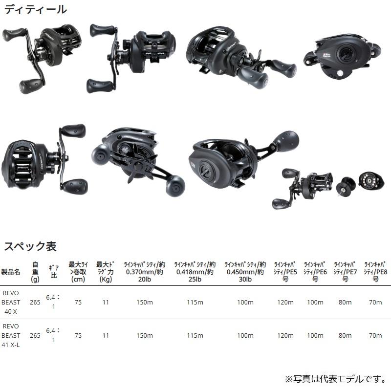 アブ REVO BEAST X 40-R（レボ・ビースト エックス）/ ベイトリール 右